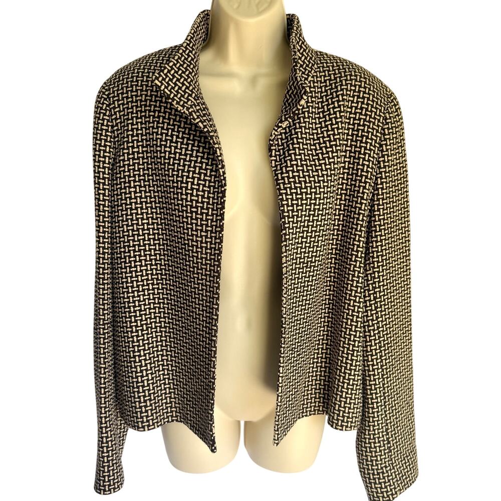 VTG Doncaster Silk Tweed Open-Front Blazer Jacket | Old Money Quiet Luxury Sz 10